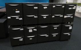 10x Howarth 2 Drawer Storage Cabinet. No Keys Included.