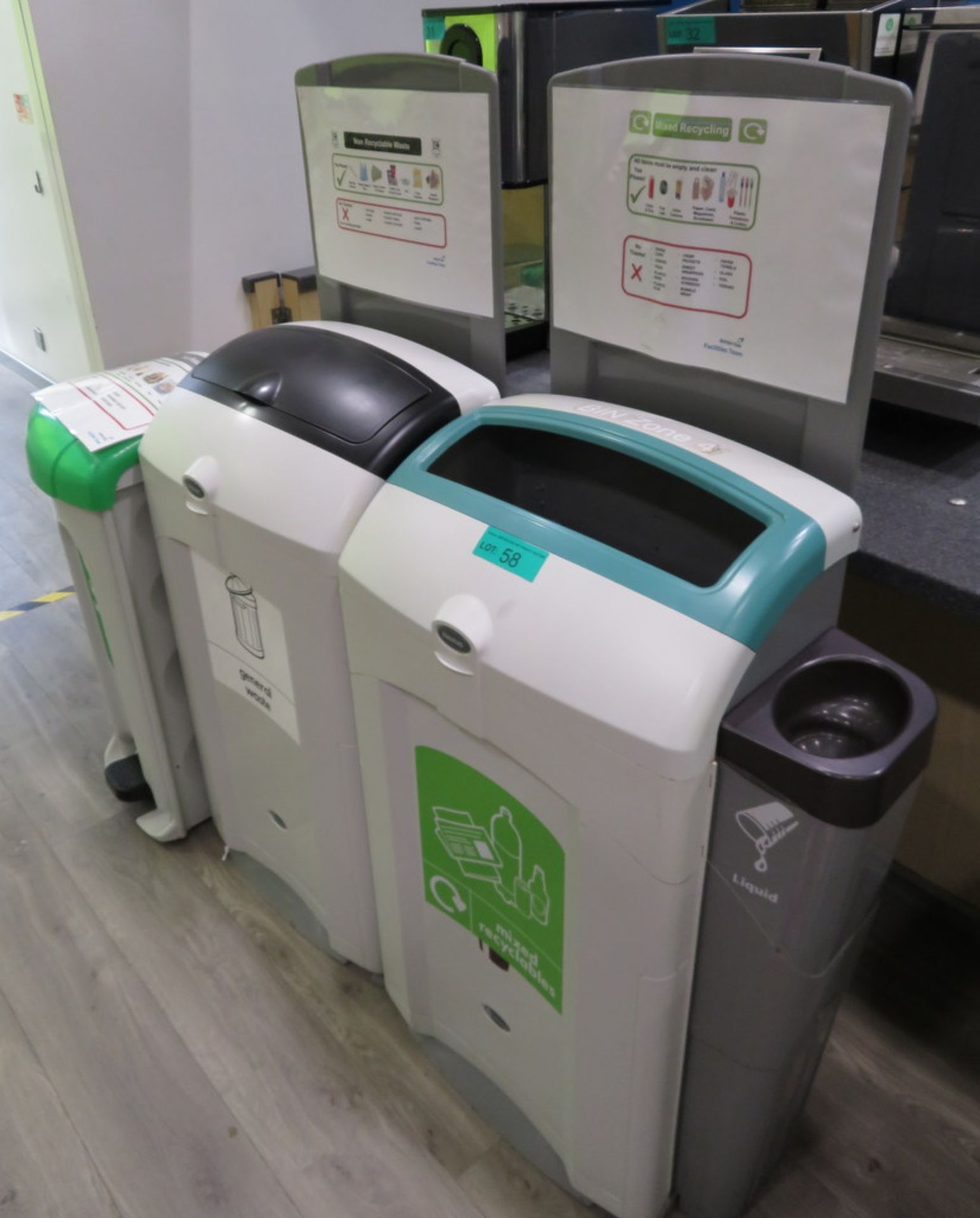 3x Various Waste Bins. To Include: General Waste, Mixed Recyclables & Food Waste. - Image 2 of 2