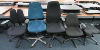 4x Various Office Swivel Chairs. Varying Condition.
