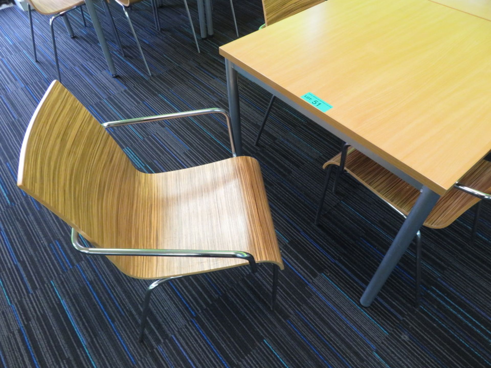 2x Canteen Tables & 5 Chairs - Image 3 of 3