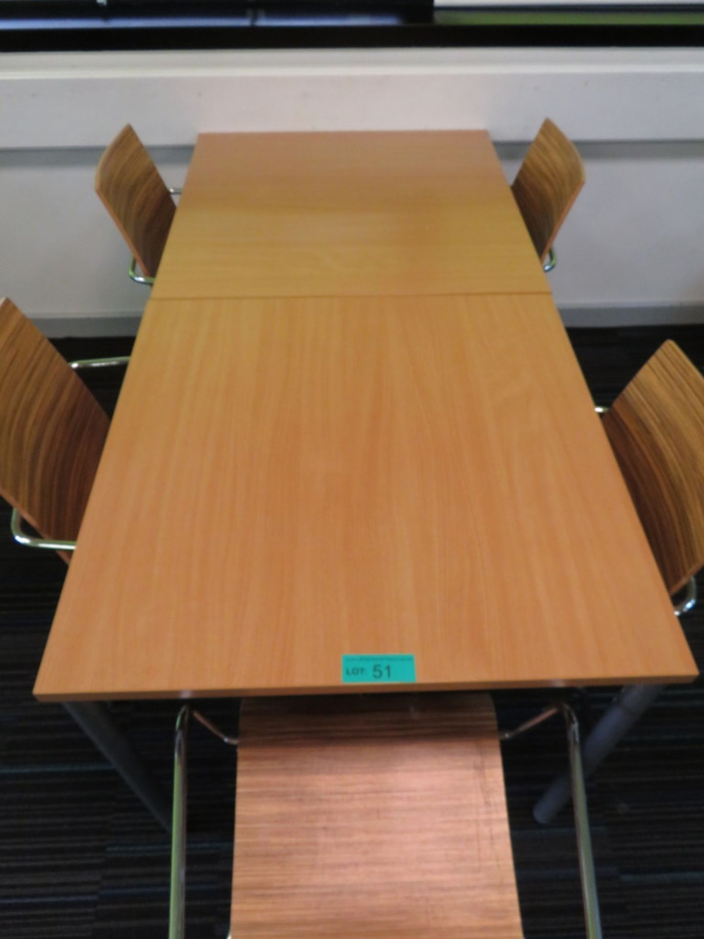 2x Canteen Tables & 5 Chairs - Image 2 of 3