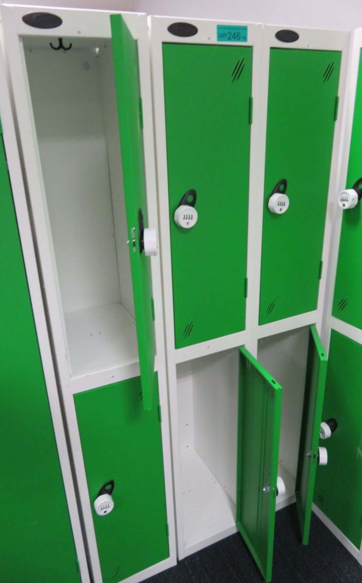 3x Probe 2 Compartment Personnel Lockers. Dimensions: 300x450x1780mm (LxDxH)