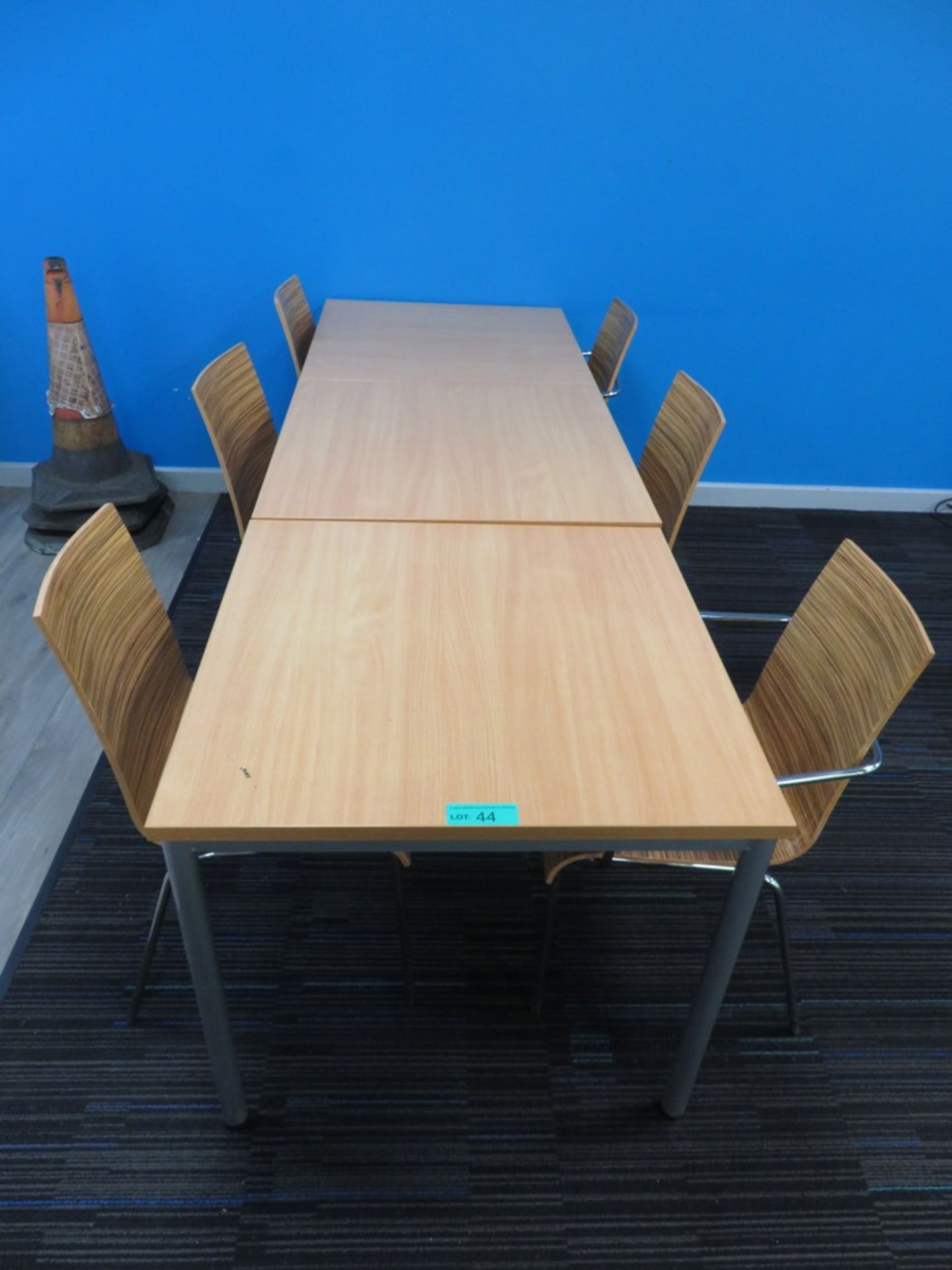 3x Canteen Tables & 6 Chairs - Image 2 of 3