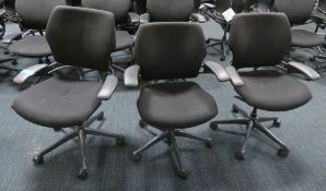 3x Humanscale Freedom Task Office Swivel Chairs. Varying Condition.