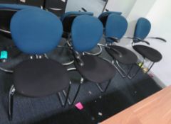 4x Padded Office/Meeting Room Chairs. Varying Condition.