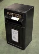 Replica cast post box - black - medium