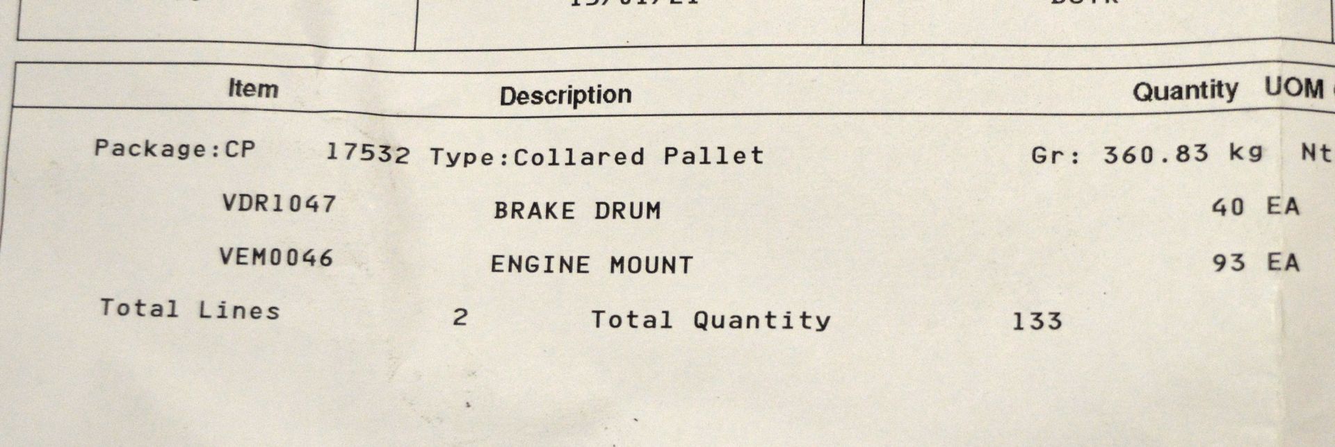Vehicle parts - brake drums, engine mounts - see picture for itinerary for model numbers - Image 6 of 6