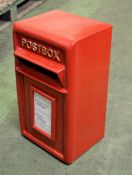 Replica cast post box - red - medium