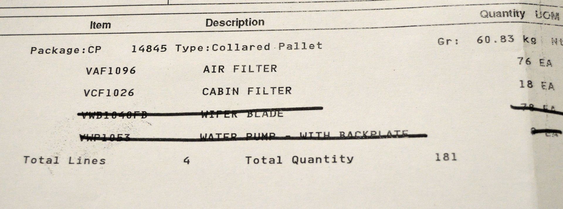 Vehicle parts - Air filters, cabin filters - see picture for itinerary for model numbers - Image 5 of 5