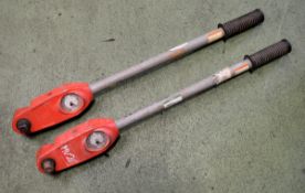 2x Dial Torque Wrenches - 3/4in 0-400Nm