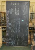 Chalkboard - L2420 x H1220mm (board not fully fitted to wooden frame)