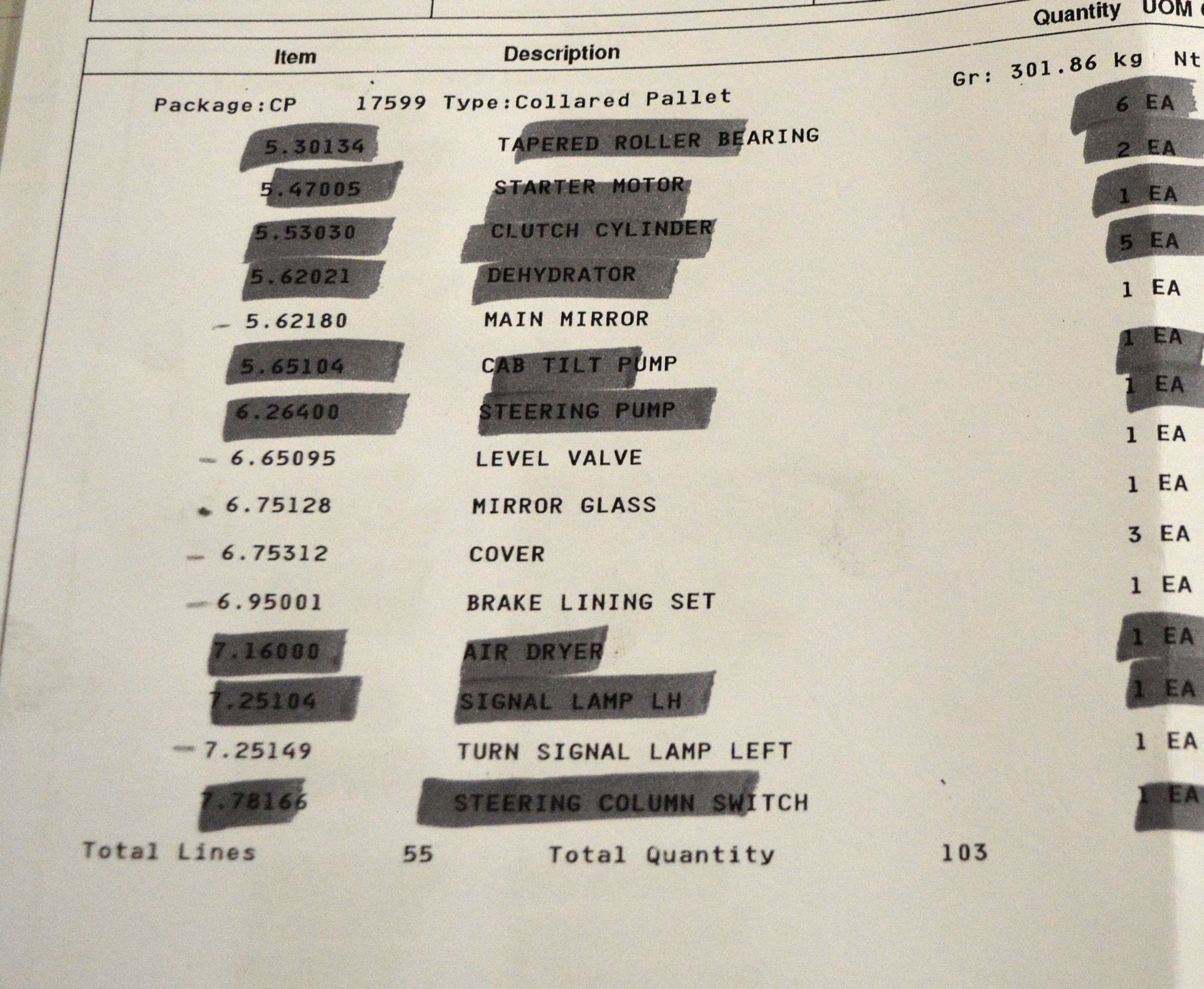 Vehicle parts - brake pads, ABS sensors, exhaust bellow - see picture for itinerary for model no. - Image 14 of 14