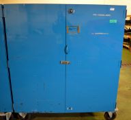 Mobile Cabinet - 2 Door - Blue (one shelf) - L1500 x W910 x H1740mm