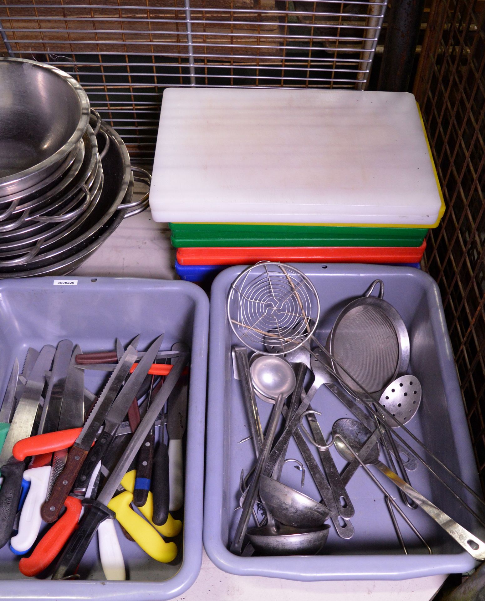 Various Catering Equipment - Collinders, Utensils, Chopping Boards, Catering Knives - Image 3 of 3