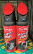 4x Carplan Interior Valet Carpet & Upholstery Cleaner - 400ml cans