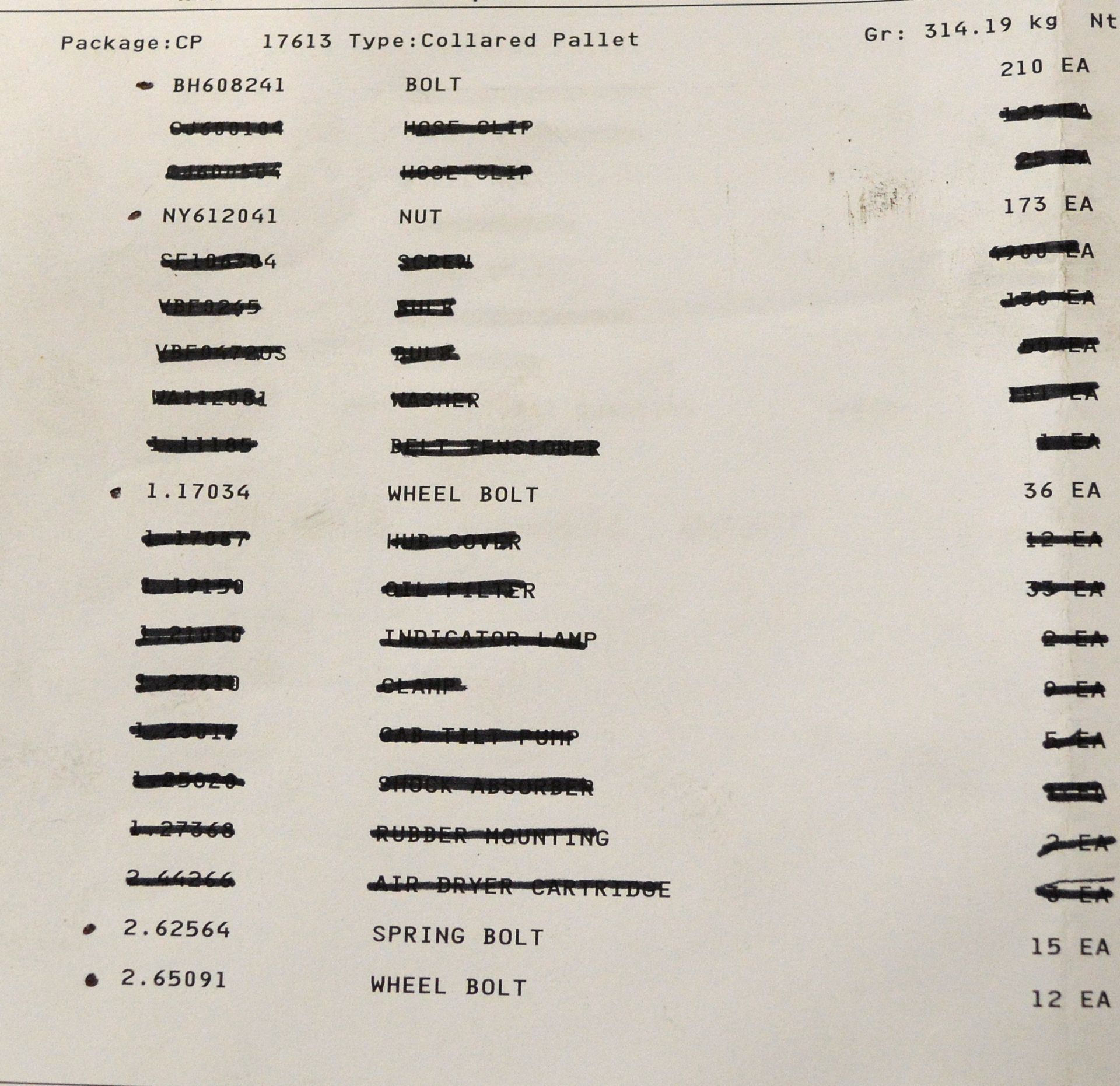 Vehicle parts - wheel bolts, wheel nuts - see picture for itinerary for model numbers and quantities - Image 11 of 12