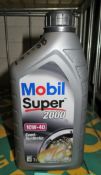 5x Mobil Super 2000 10W-40 Semi-Synthetic Motor Oil - 1L bottles