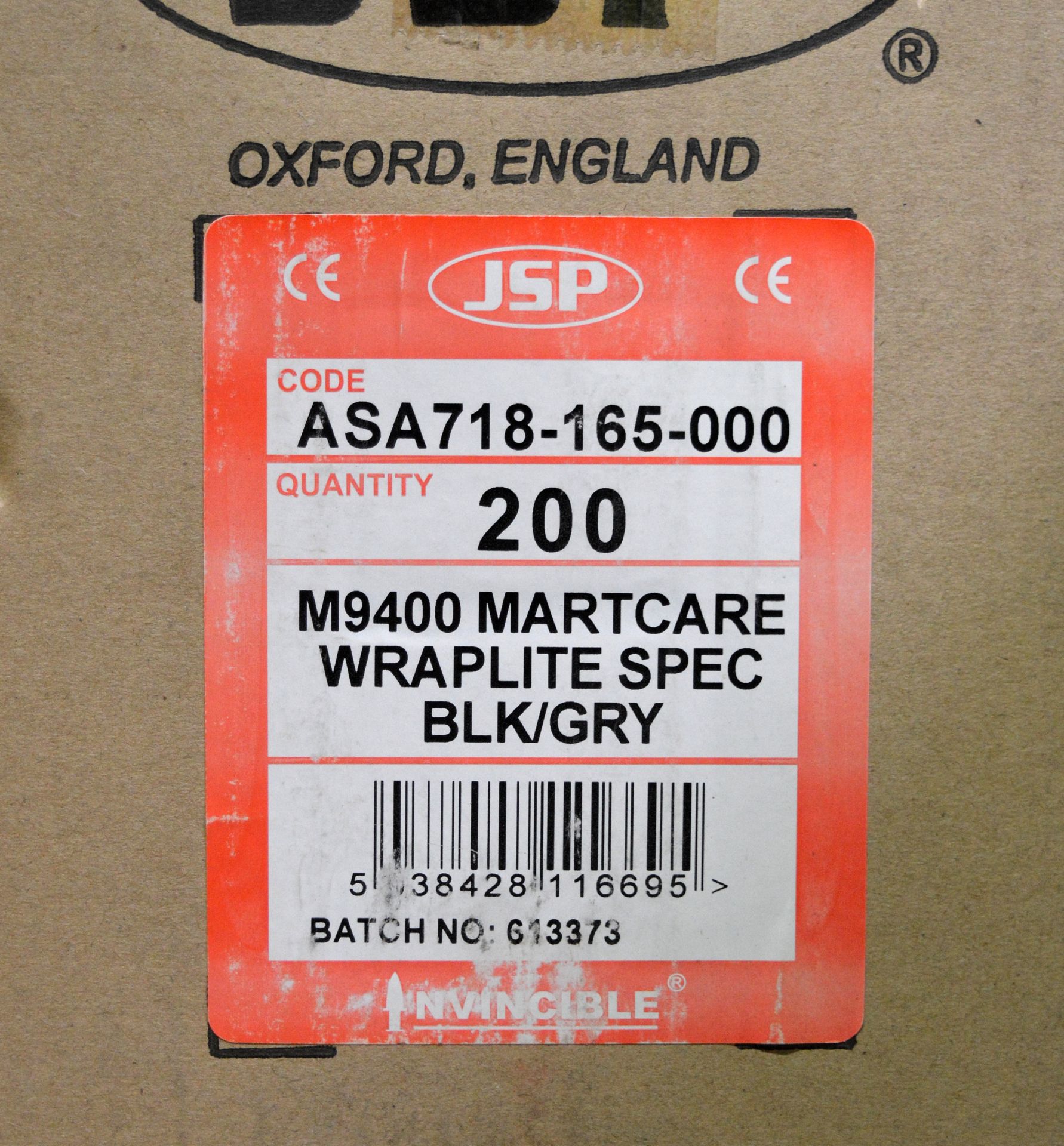 5x Boxes of JSP M9400 Martcare Wraplite Safety Glasses - Black/Grey - 200 pairs per box - Image 5 of 5