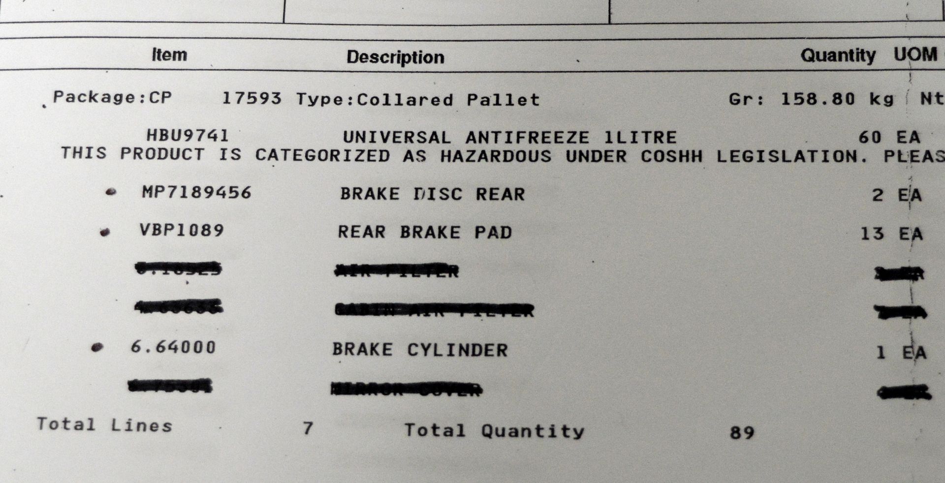 Vehicle parts - air springs, air dryer, mounting kit, rear brake pads, brake discs - see pictures - Image 9 of 10