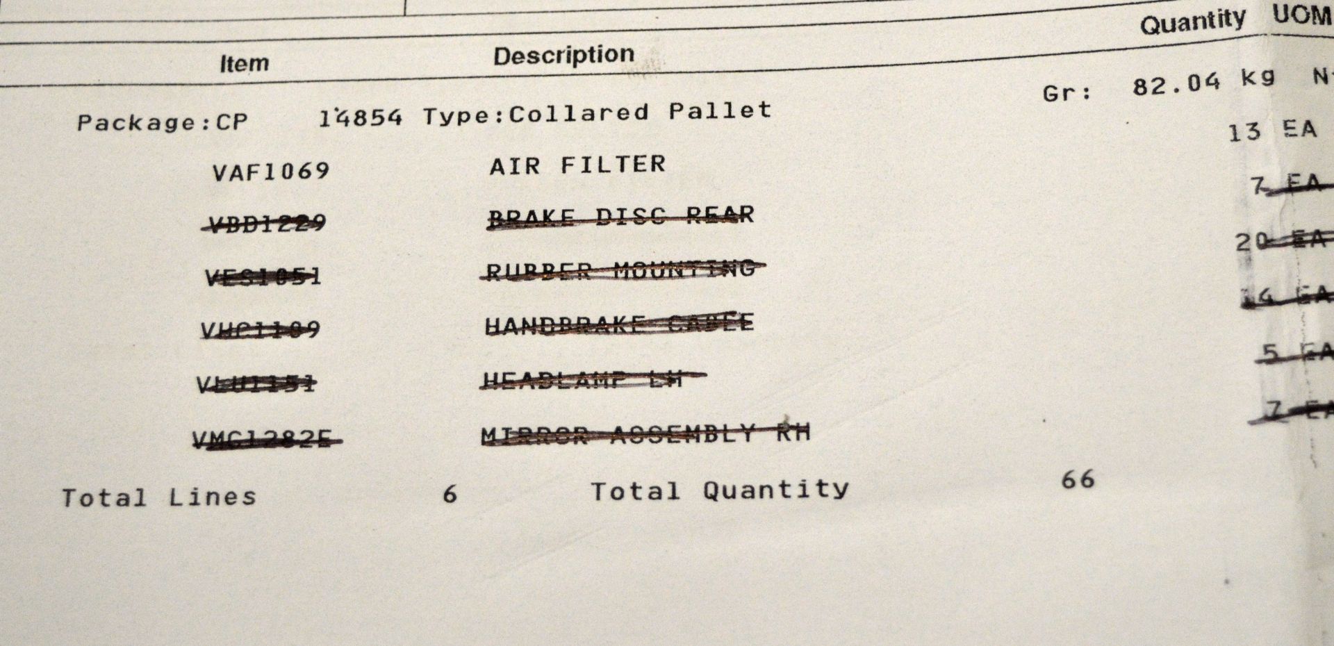 Vehicle parts - Air filters - see picture for itinerary for model numbers and quantities - Image 5 of 6