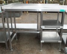 Lockhart Stainless Steel Corner Prep Table L 1200 x W 650 x H 960mm