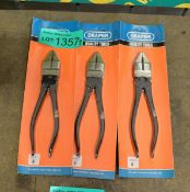 3x Draper 8 inch pliers