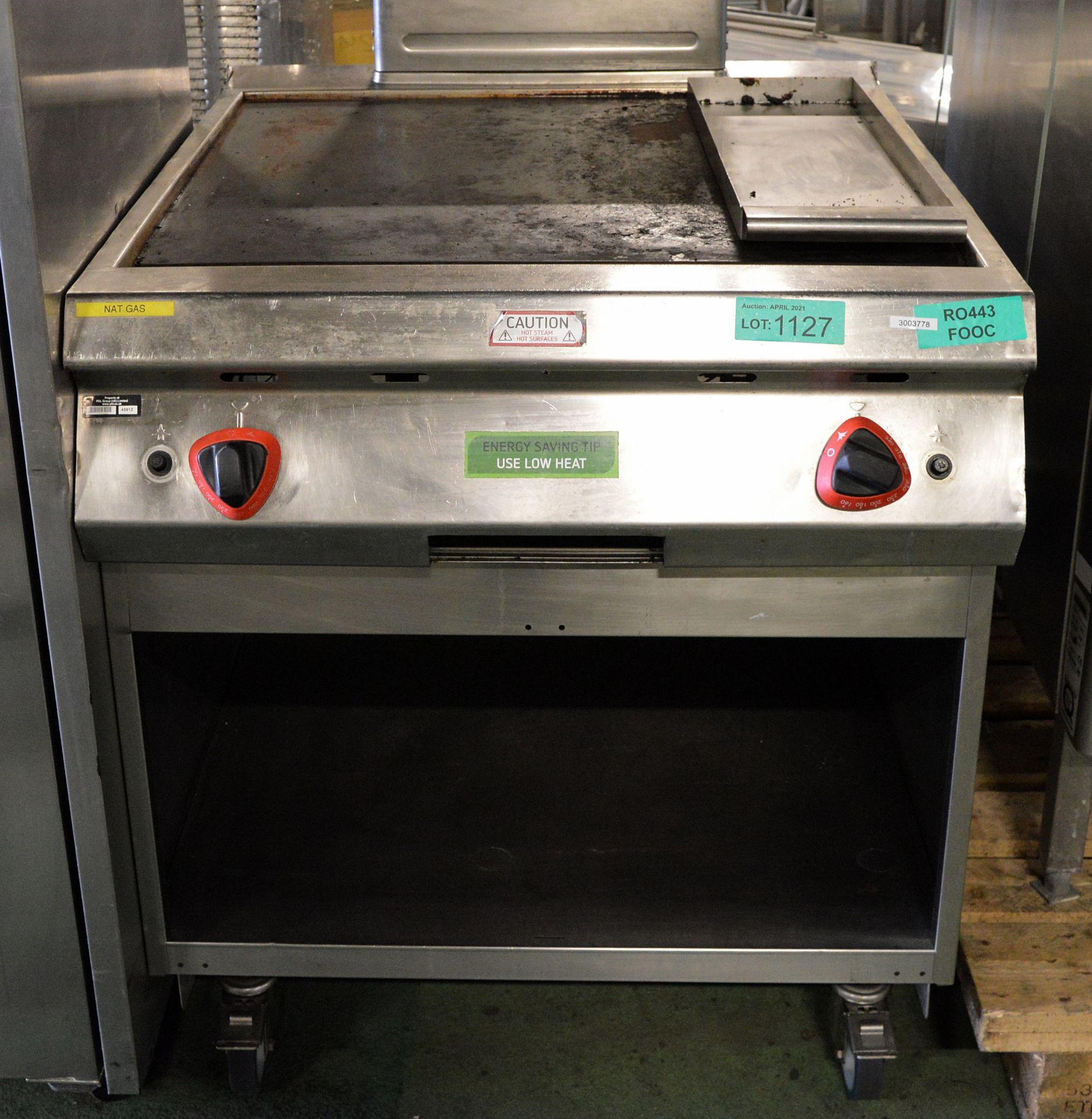 P.K.L Angelo Po Mobile Gas Griddle - L920 x W800 x H1180mm