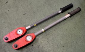 2x Dial Torque Wrenches - 3/4in 0-400Nm