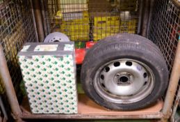 Vehicle Spares - Spare Wheel, Driveshafts, Fuel Filter, Coil Spring & Yuasa Batteries - Pl