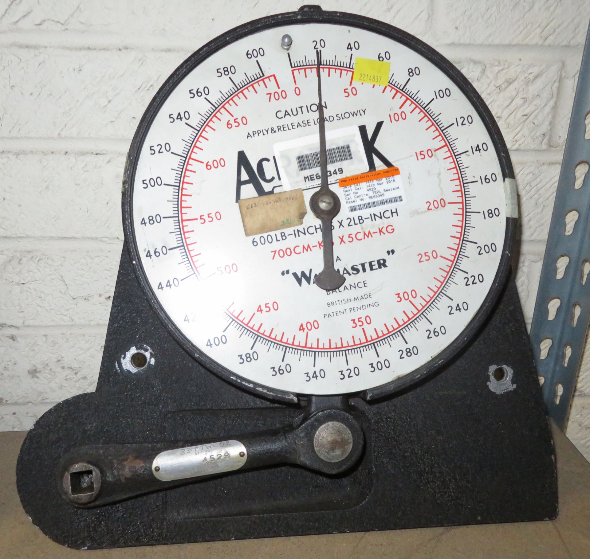 Acratork Waymaster Torque Wrench Tester 1/2in 0-600Lbf in