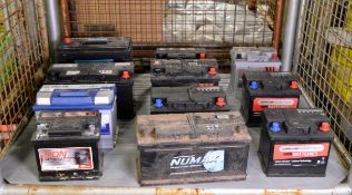 11x Vehicle batteries - Lion, Numax, Drivemaster, Yuasa - see pictures for part numbers