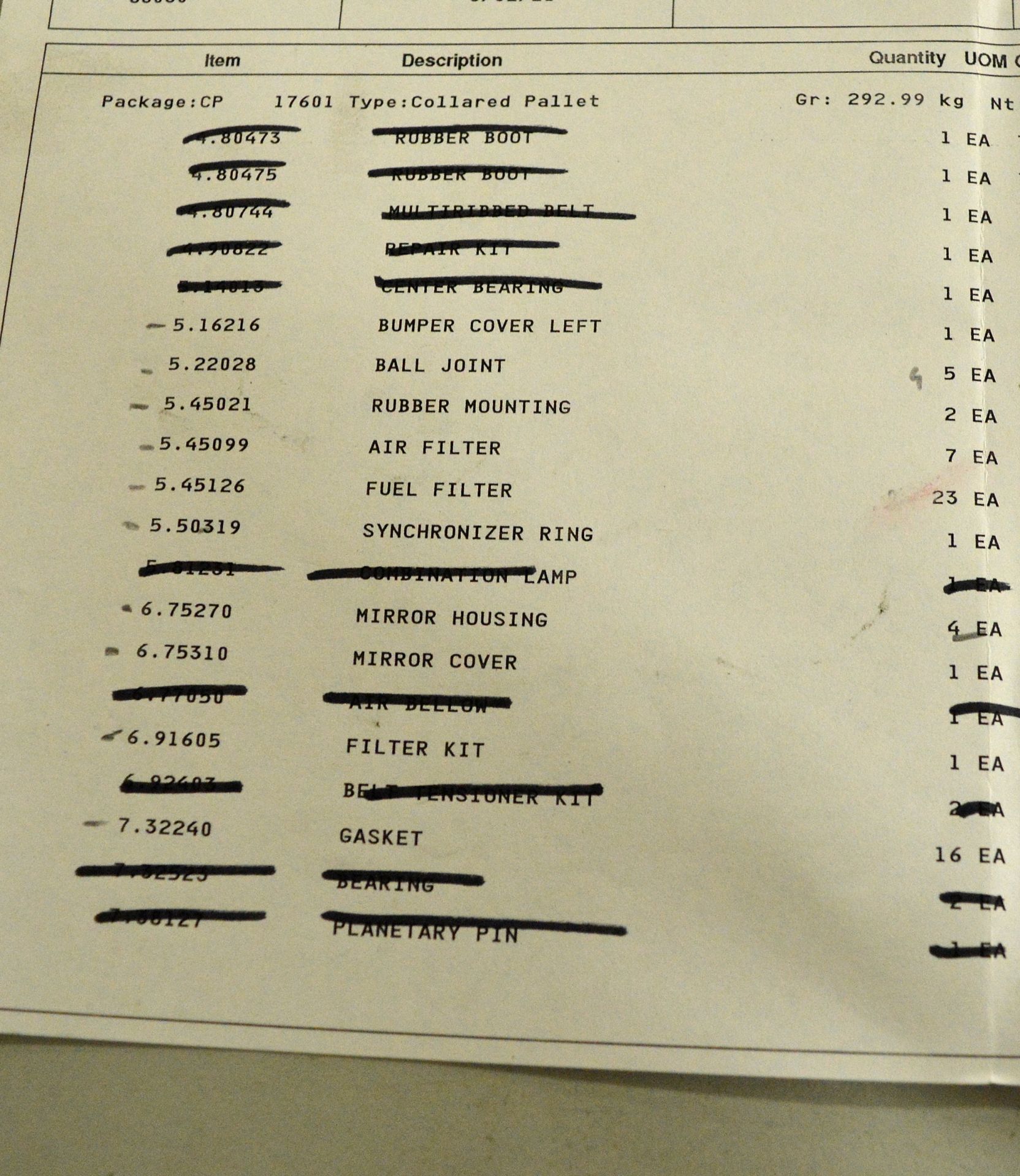 Vehicle parts - shock absorbers, ball joints, gaskets, fuel & air filters - see picture fo - Image 8 of 10