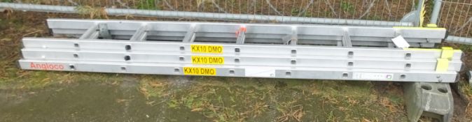 Angloco Aluminium Triple Ladder 7-Rung - 3 section - 5.4M
