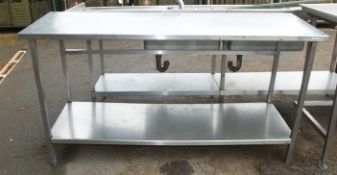 Stainless Steel Catering Prep Table L 1700 x W 600 x H 900mm