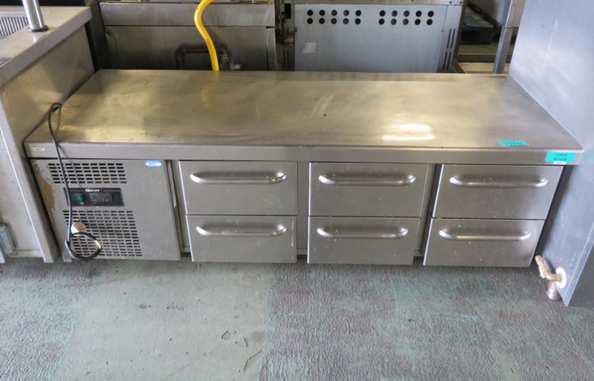 GRAM KSO-6H-OPE5 Stainless Steel 6-Draw Chiller - L1850 x W720 x H630mm