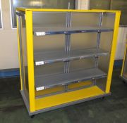 Display Trolley Shelving Unit - L1480 x D690 x H1650mm