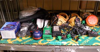 Respirator system - masks, headphones, battery pack, filters