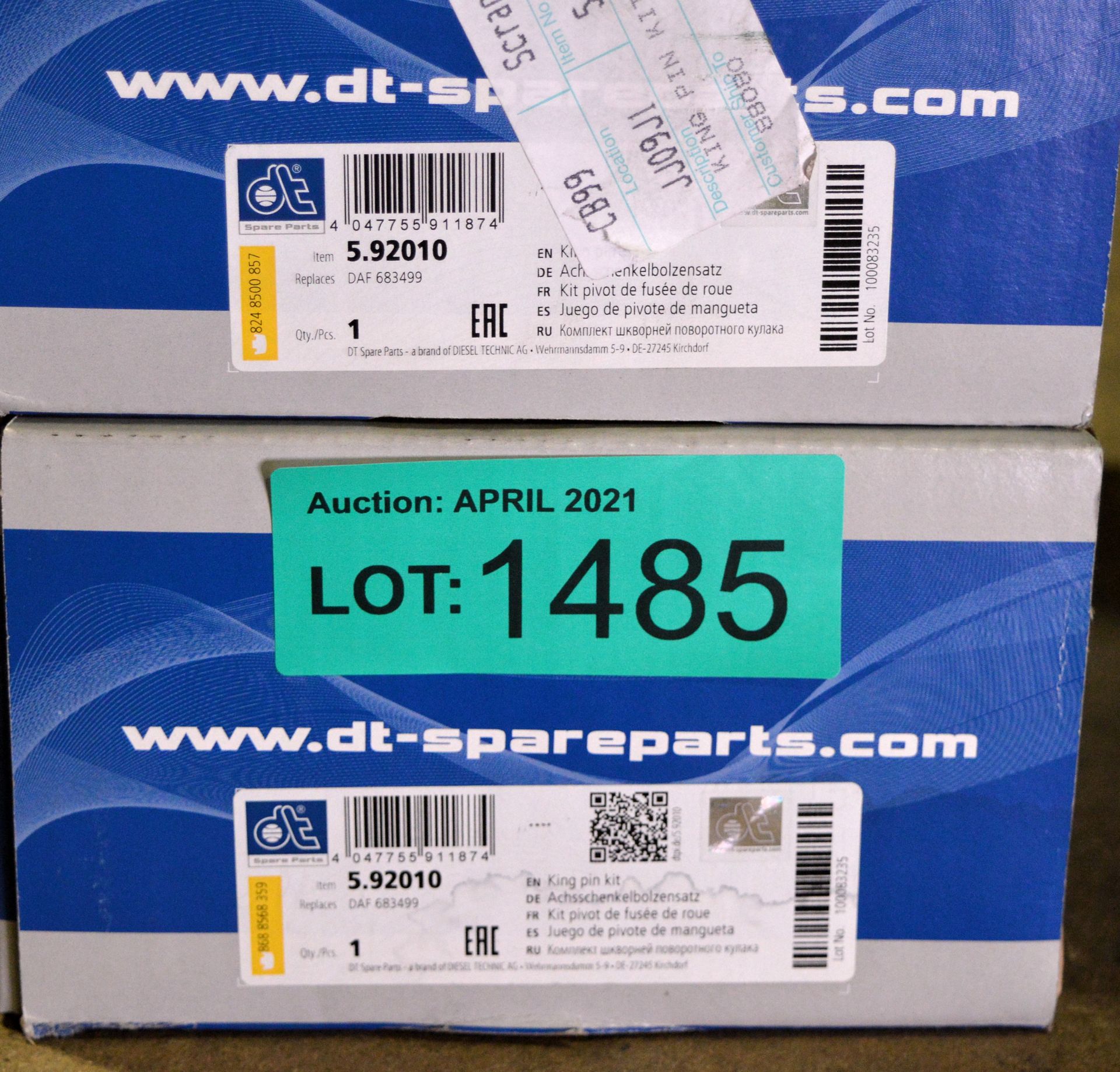 DT Spare parts - 2x King pin kits 5.92010 - Image 2 of 2