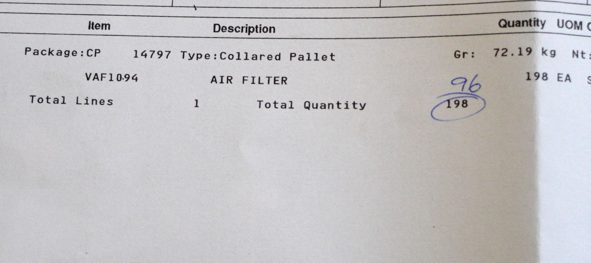 Vehicle parts - air filters - see picture for itinerary for model numbers and quantities - - Image 4 of 4