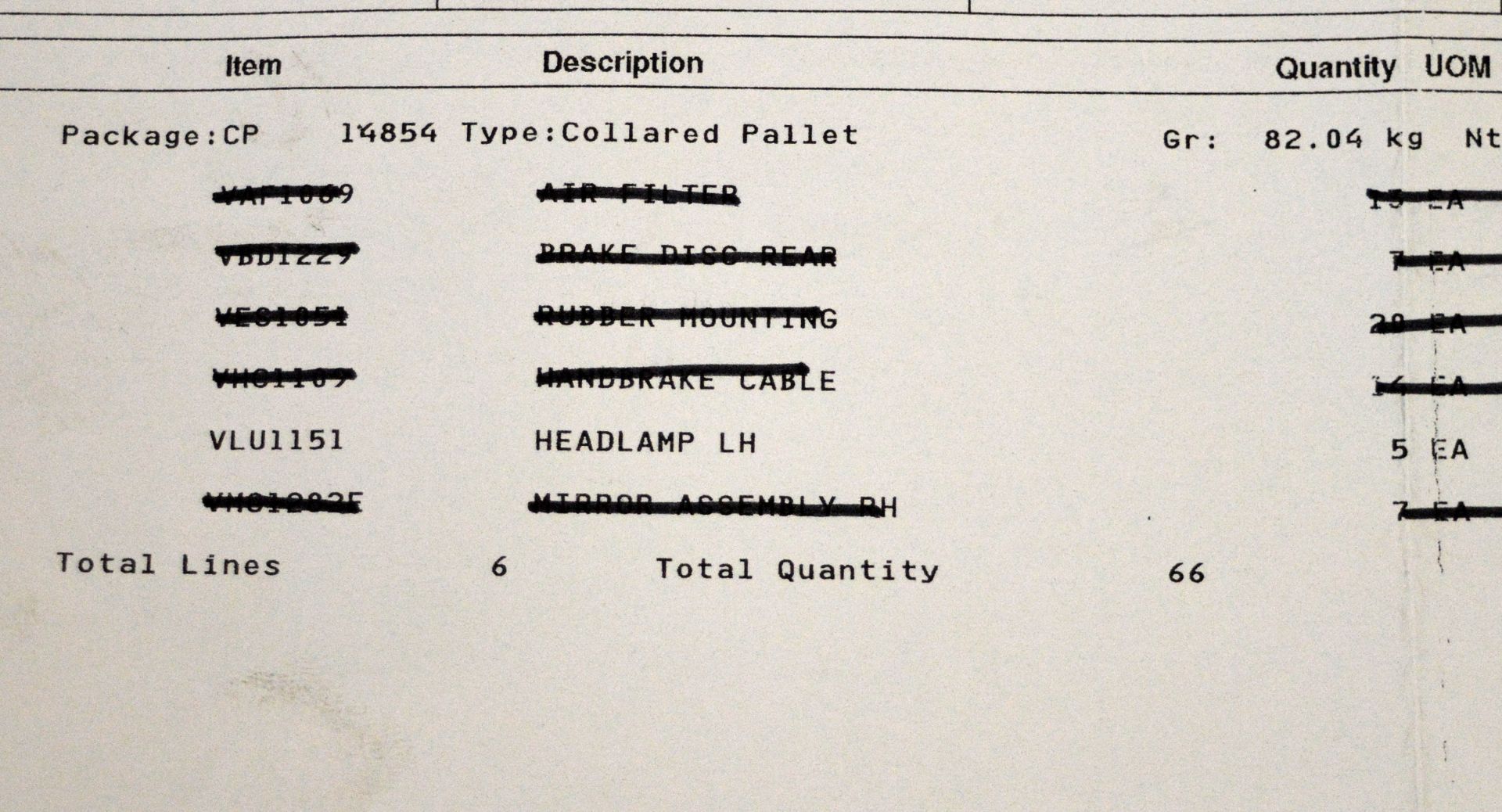 Vehicle parts - headlamps LH, mirror assemblies - see picture for itinerary for model numb - Image 5 of 5