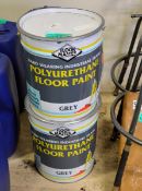 2x FloorMaster Polyurethane floor paint - Grey - 20LTR