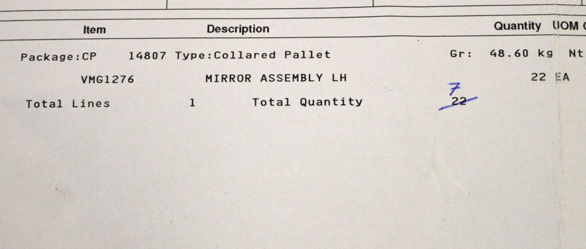 Vehicle parts - headlamps LH, mirror assemblies - see picture for itinerary for model numb - Image 4 of 5