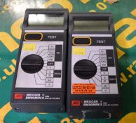 2x Megger BM80Min/2 Multi-Voltage Insulation / Continuity Testers (no probes)