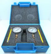 2 Pressure Gauges in Blue Case