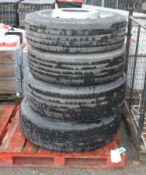 Used Vehicle Tyre Size 295/80R 22.5, 2x Used Vehicle Tyres Size 275/70R 22.5, Used Vehicle