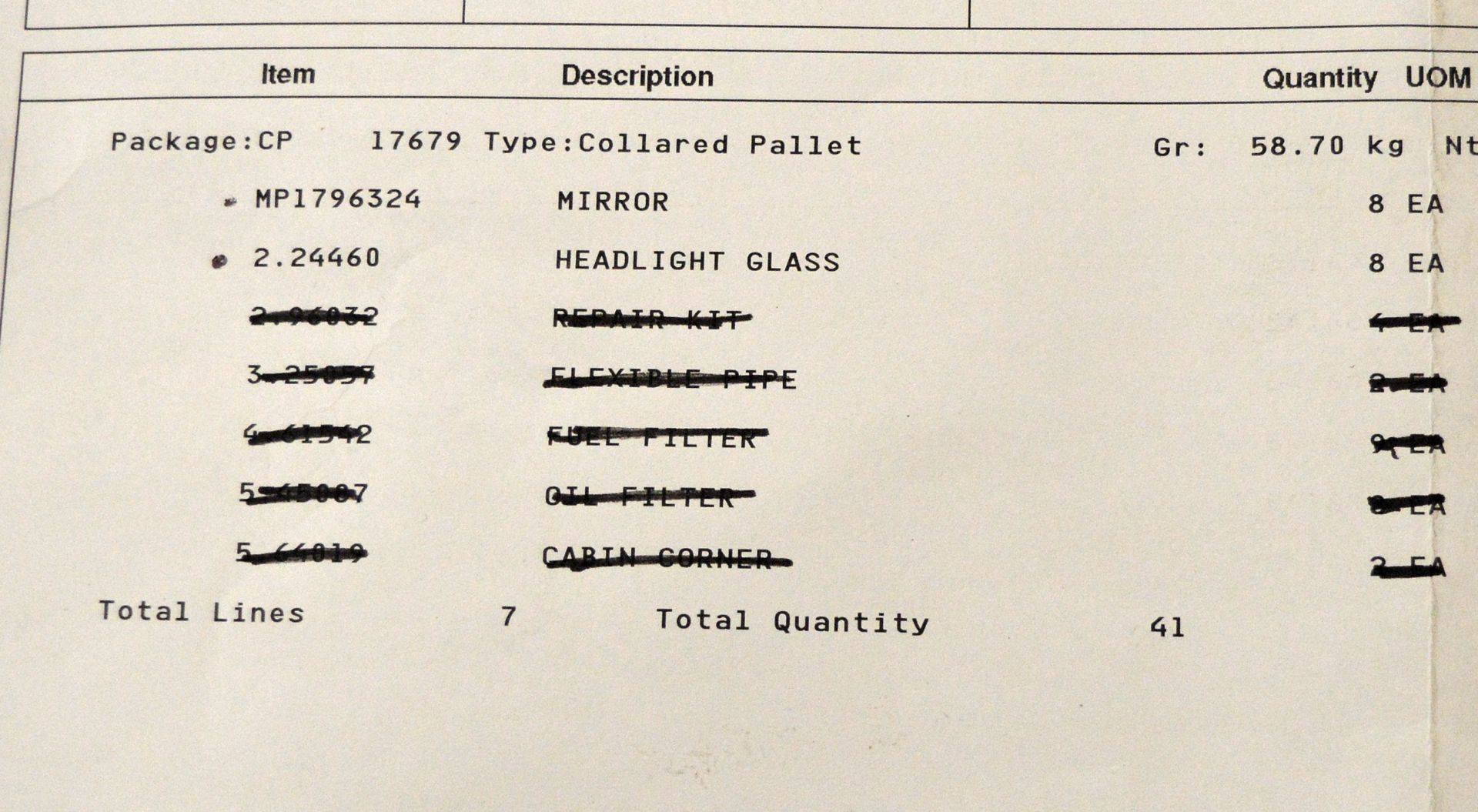 Vehicle parts - mirrors, head light glass - see picture for itinerary for model numbers - Image 6 of 6
