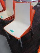 4x Plastic Canteen Chairs.