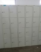 5x Bisley 4 Compartment Personnel Locker.