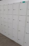 5x Bisley 4 Compartment Personnel Locker.