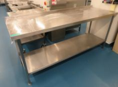 Stainless Steel Prep Table.